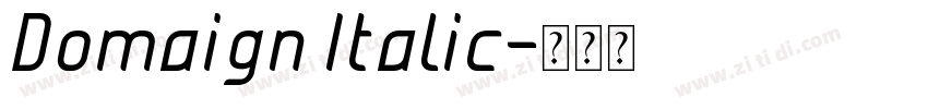 Domaign Italic字体转换